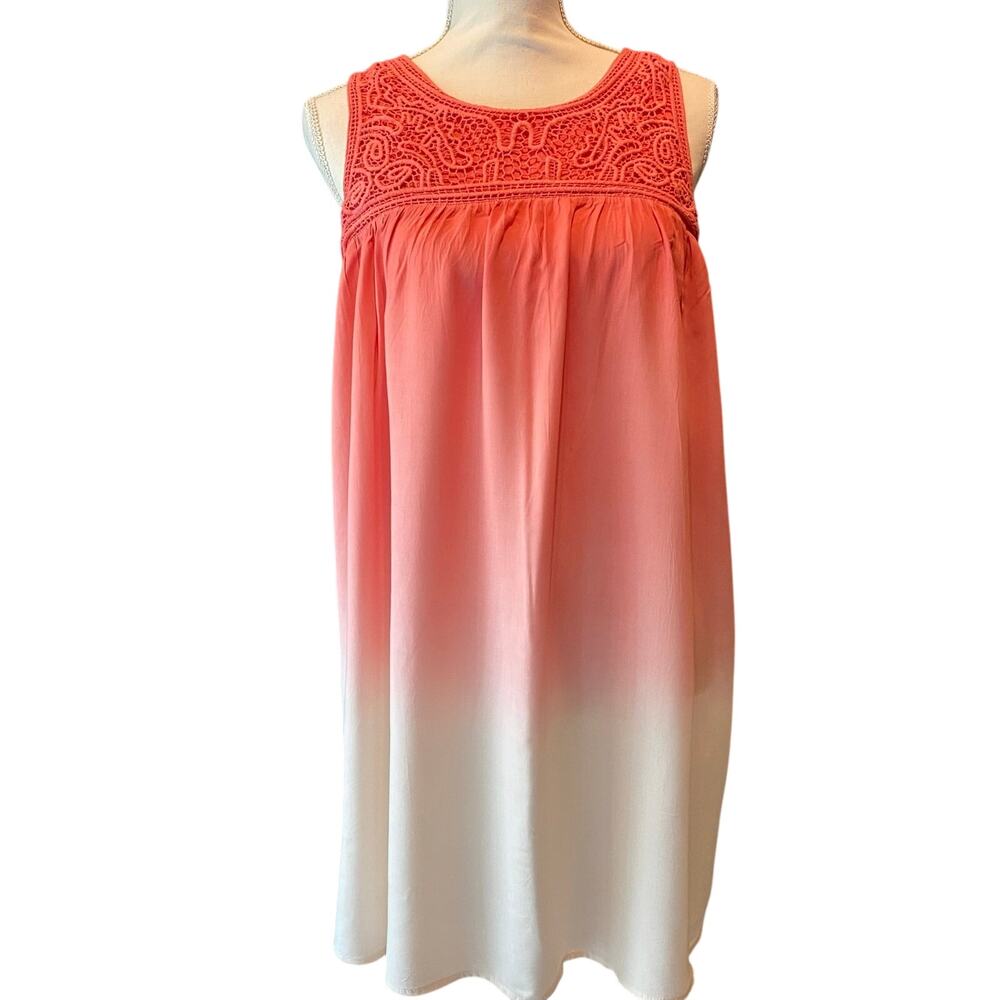 Indigo Soul Small Boho Fairy Retro Crochet Coral Sleeveless blouse/dress Coastal